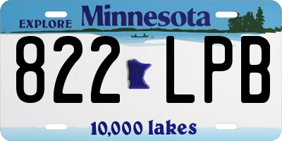 MN license plate 822LPB