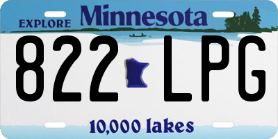 MN license plate 822LPG