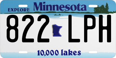 MN license plate 822LPH