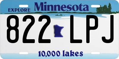 MN license plate 822LPJ