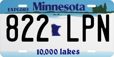 MN license plate 822LPN