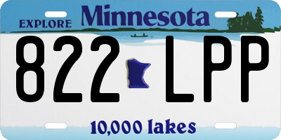 MN license plate 822LPP