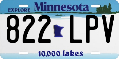 MN license plate 822LPV