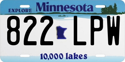 MN license plate 822LPW