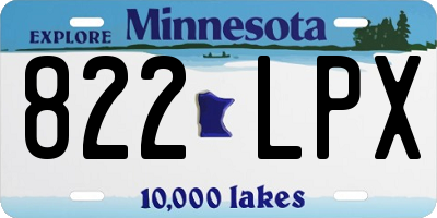 MN license plate 822LPX