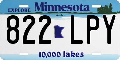 MN license plate 822LPY