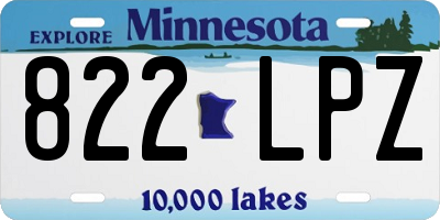 MN license plate 822LPZ