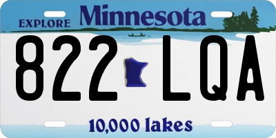 MN license plate 822LQA