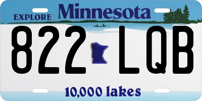 MN license plate 822LQB