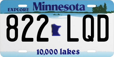 MN license plate 822LQD
