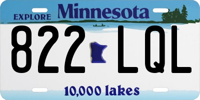 MN license plate 822LQL