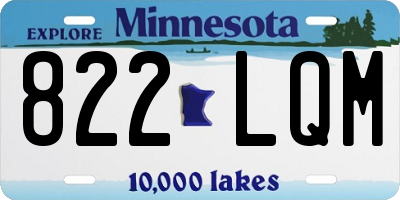 MN license plate 822LQM