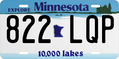 MN license plate 822LQP
