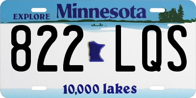 MN license plate 822LQS