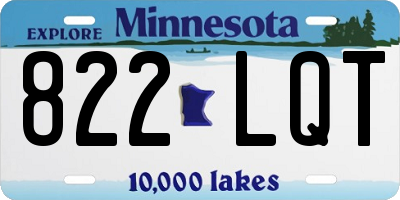 MN license plate 822LQT