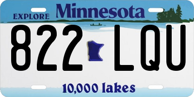 MN license plate 822LQU