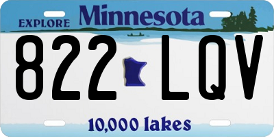 MN license plate 822LQV