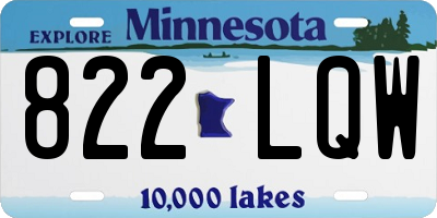 MN license plate 822LQW