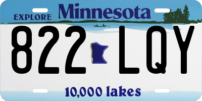 MN license plate 822LQY