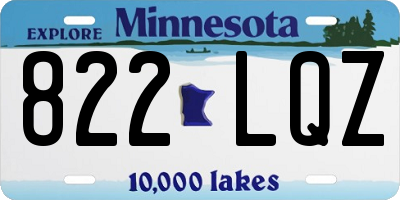 MN license plate 822LQZ