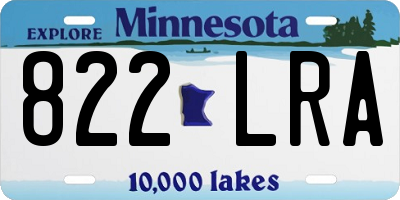 MN license plate 822LRA