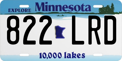 MN license plate 822LRD