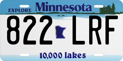 MN license plate 822LRF