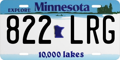 MN license plate 822LRG