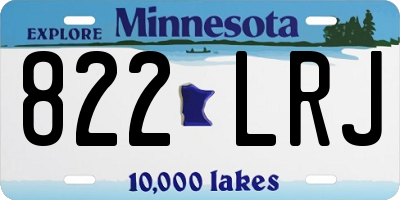 MN license plate 822LRJ
