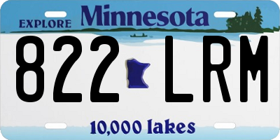 MN license plate 822LRM
