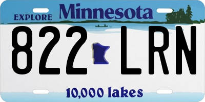 MN license plate 822LRN