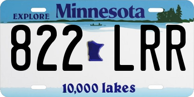 MN license plate 822LRR
