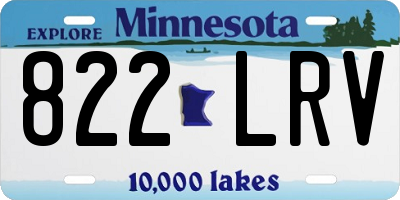 MN license plate 822LRV
