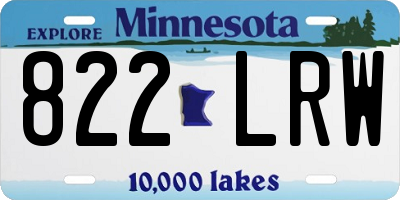 MN license plate 822LRW
