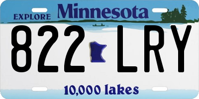 MN license plate 822LRY