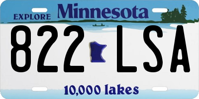 MN license plate 822LSA