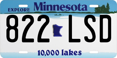 MN license plate 822LSD