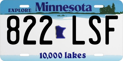 MN license plate 822LSF