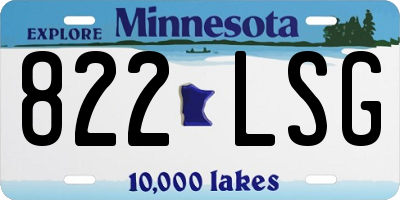 MN license plate 822LSG