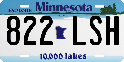 MN license plate 822LSH