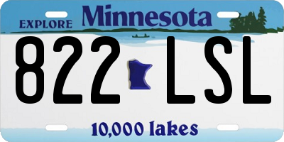 MN license plate 822LSL