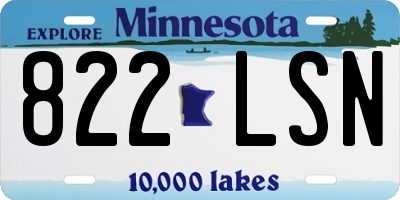 MN license plate 822LSN
