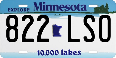 MN license plate 822LSO