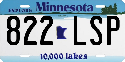 MN license plate 822LSP