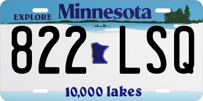 MN license plate 822LSQ
