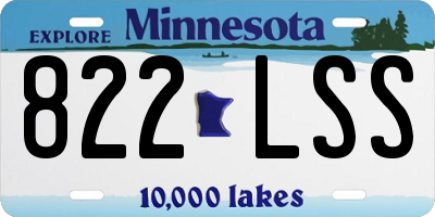 MN license plate 822LSS
