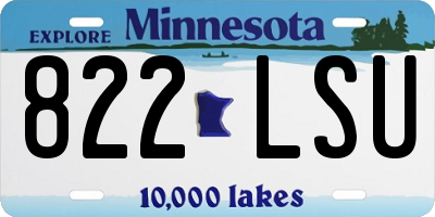 MN license plate 822LSU