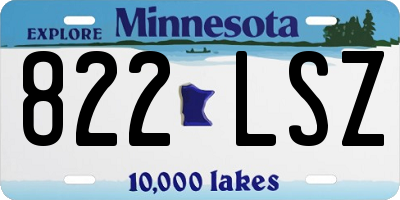 MN license plate 822LSZ