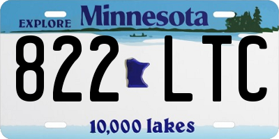 MN license plate 822LTC
