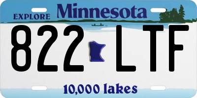 MN license plate 822LTF